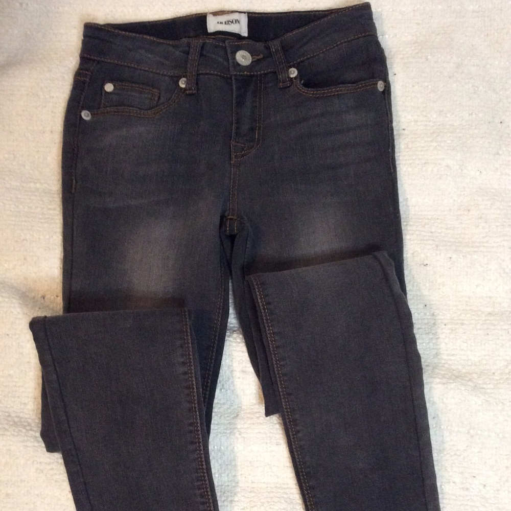 Hudson black washed denim jeans Girl size 12.